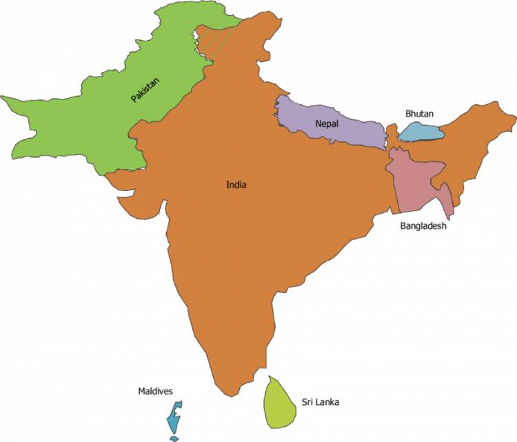 இடைநடுவில் தெற்காசிய நாடுகள்